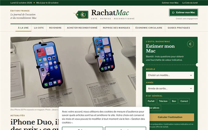 Aperçu du site RachatMac